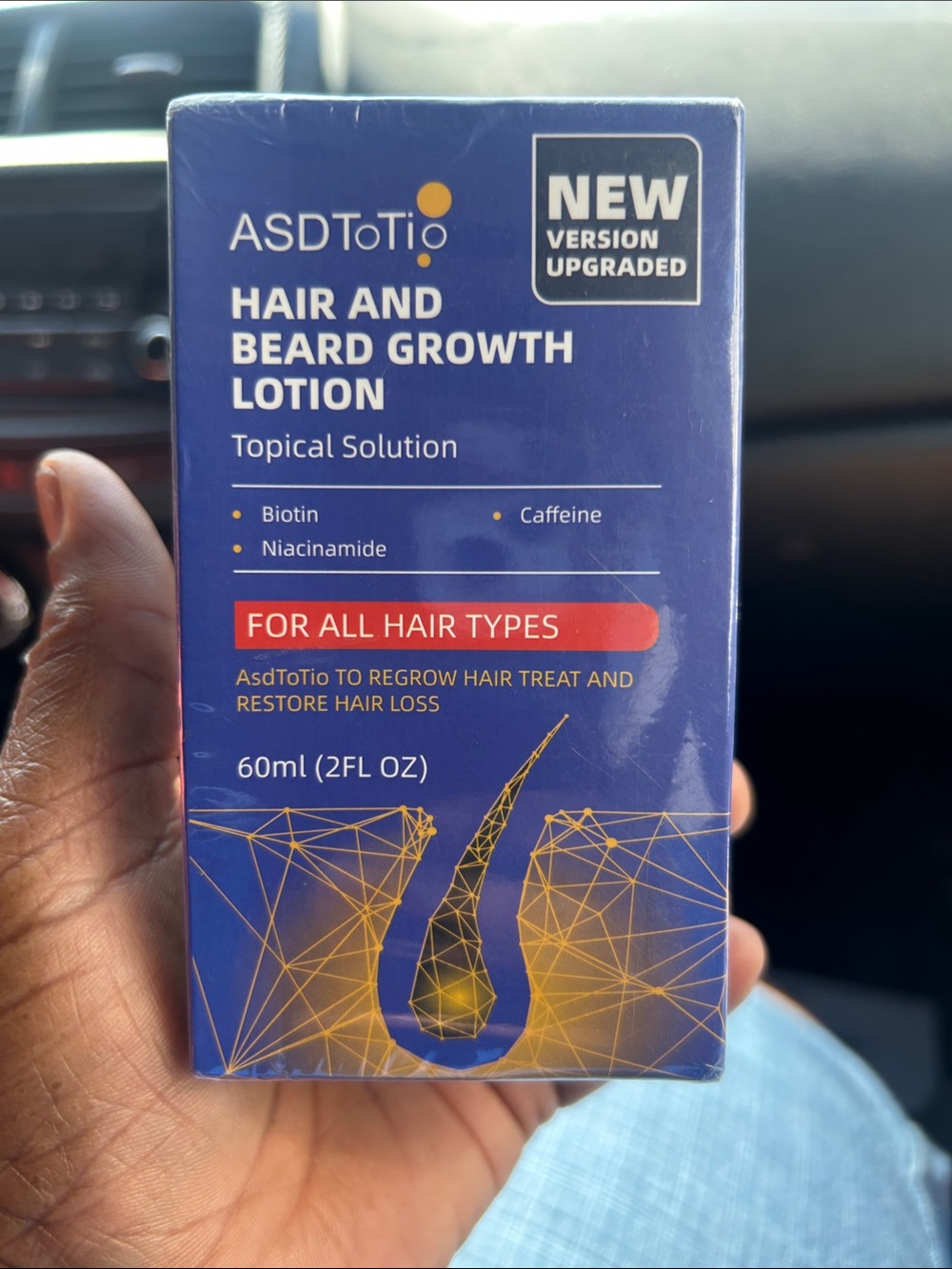 NIB ASDToTio Hair Growth Serum - With Biotin Caffeine and Niacinamide
